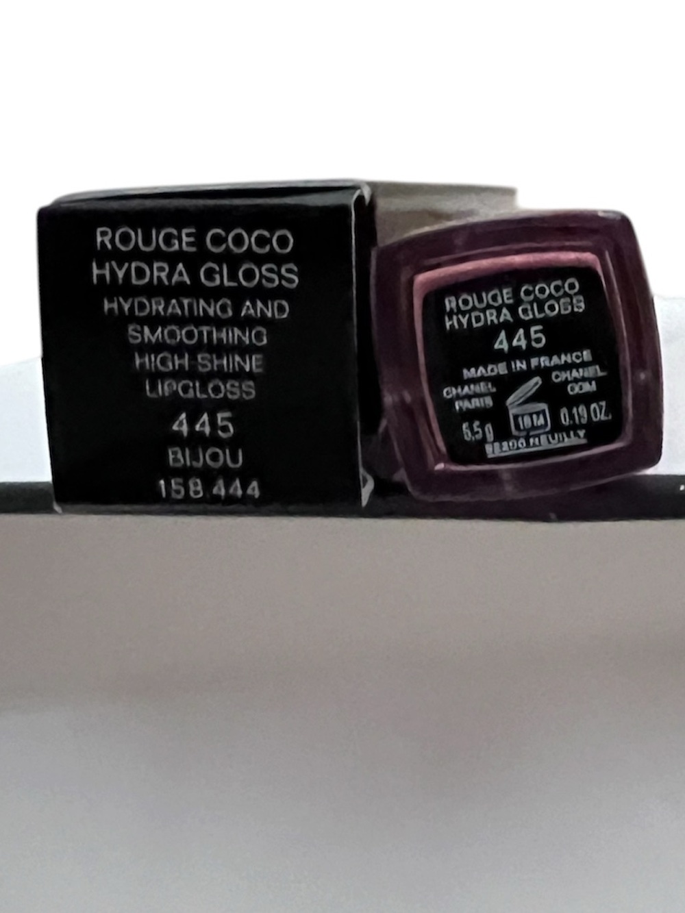 CHANEL đŻ Rouge Coco Hydra Gloss Lip Gloss Bijou 445 Shimmery Rosewood Brown Pink - Picture 4 of 7